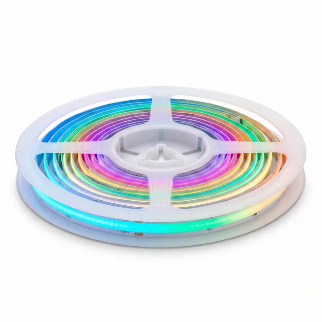 Bande LED COB RGB Pixel Digital 24V 420 LEDs/m IP67 avec connecteurs