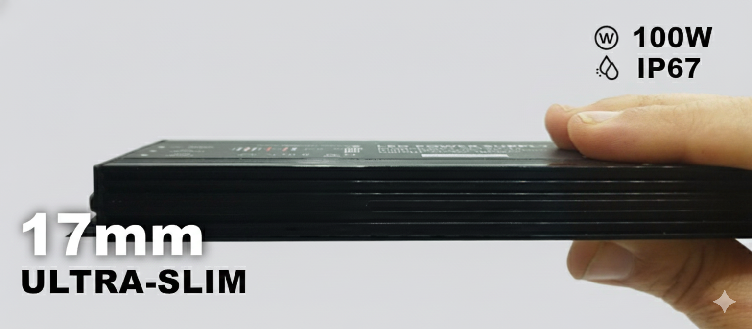 Fuente Ultra Slim 17mm 100W IP67