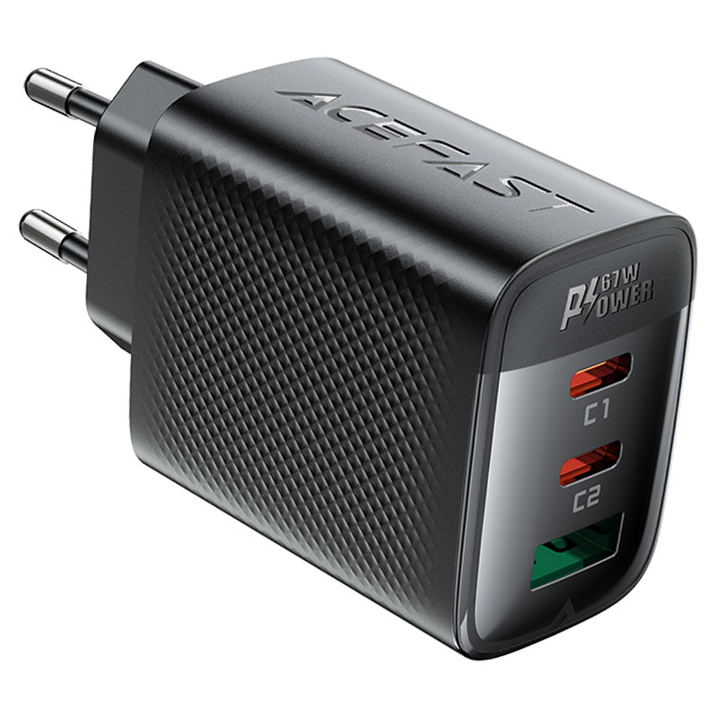 Cargador GaN 67W Triple Puerto USB-C Acefast A108 — a108 charging