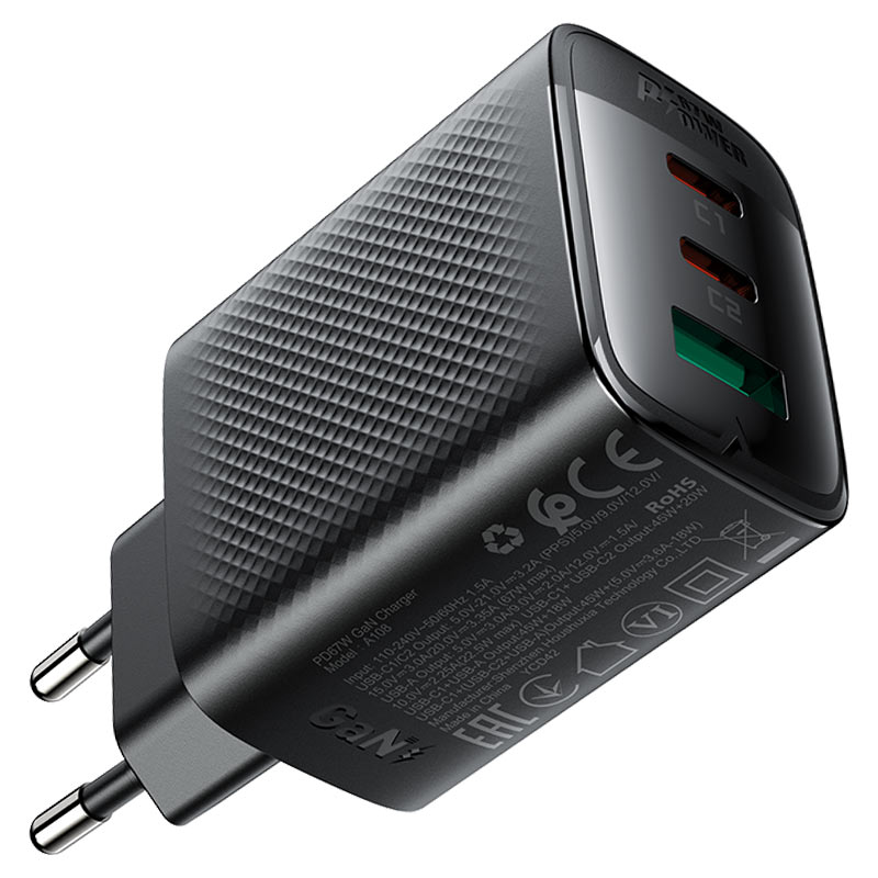 Cargador GaN 67W Triple Puerto USB-C Acefast A108 — a108 output