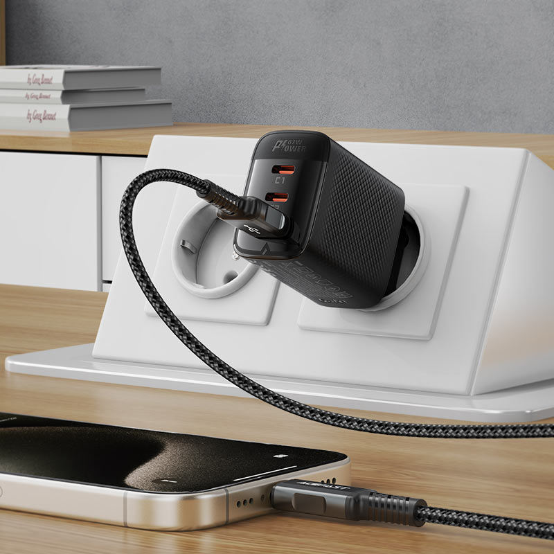 Cargador GaN 67W Triple Puerto USB-C Acefast A108 — a108 overview