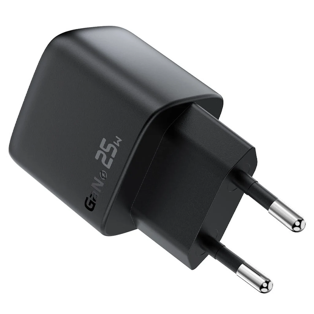 Clavija europea del cargador Acefast A114 25W Clavija europea del cargador GaN 25W Acefast A114, compatible con enchufes tipo C, E y F