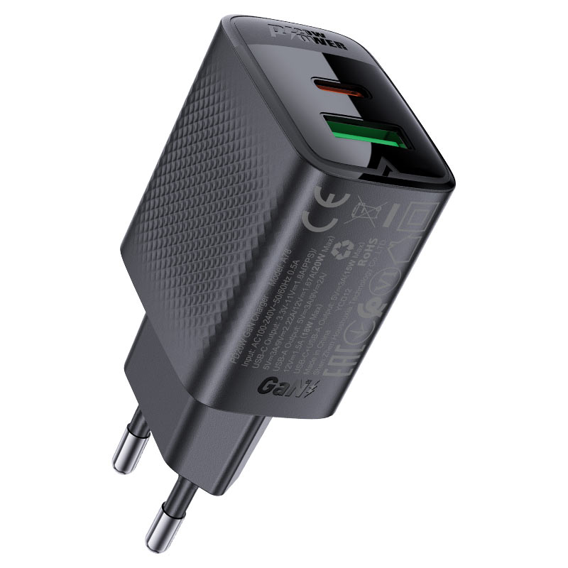Acefast A78 Cargador GaN 20W (USB-A + USB-C) EU