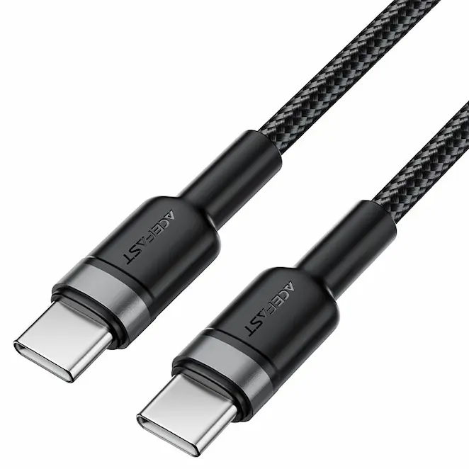 Câble USB-C vers USB-C 60W tressé en nylon pour charge rapide