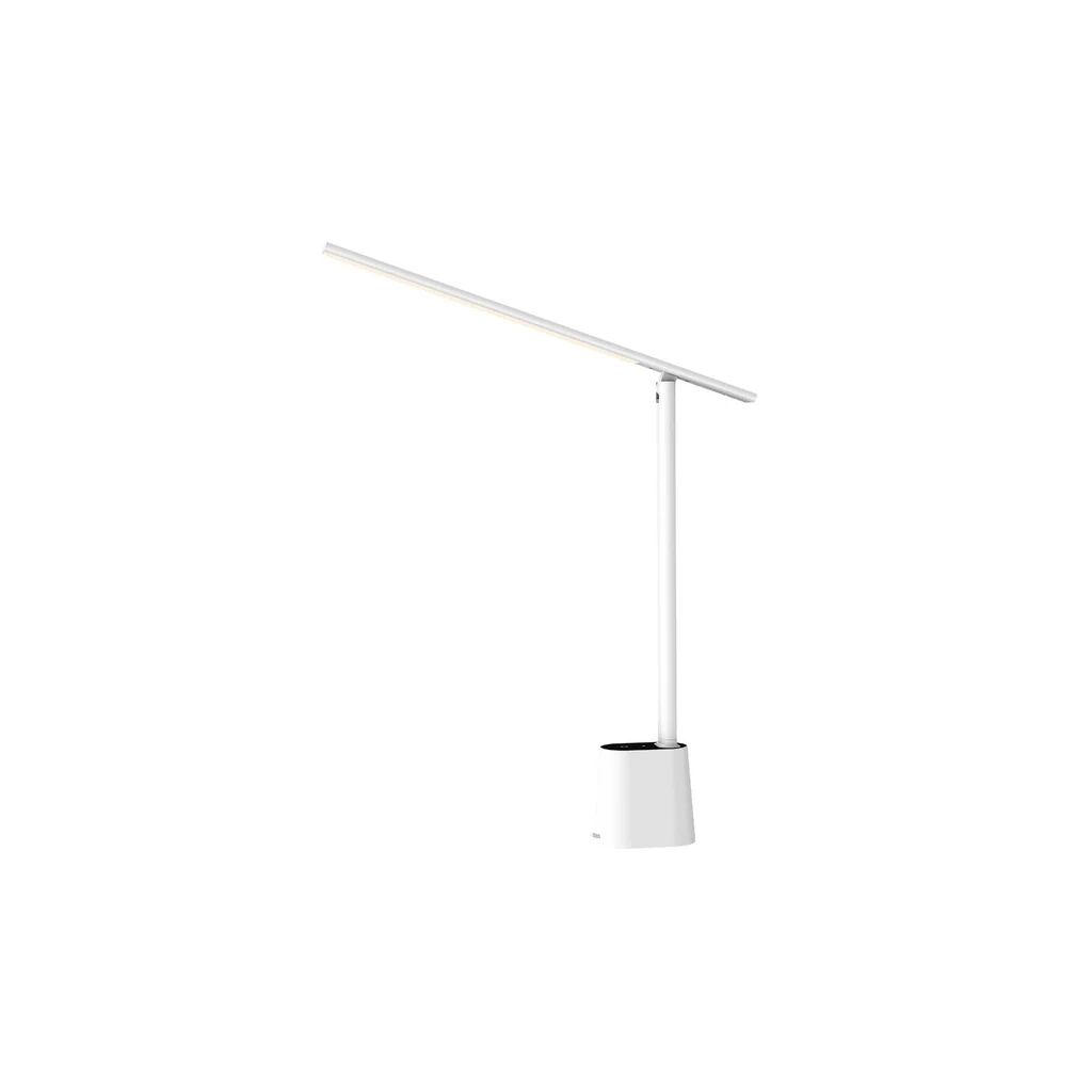 Lámpara Baseus Smart Eye blanca con el brazo totalmente extendido en horizontal