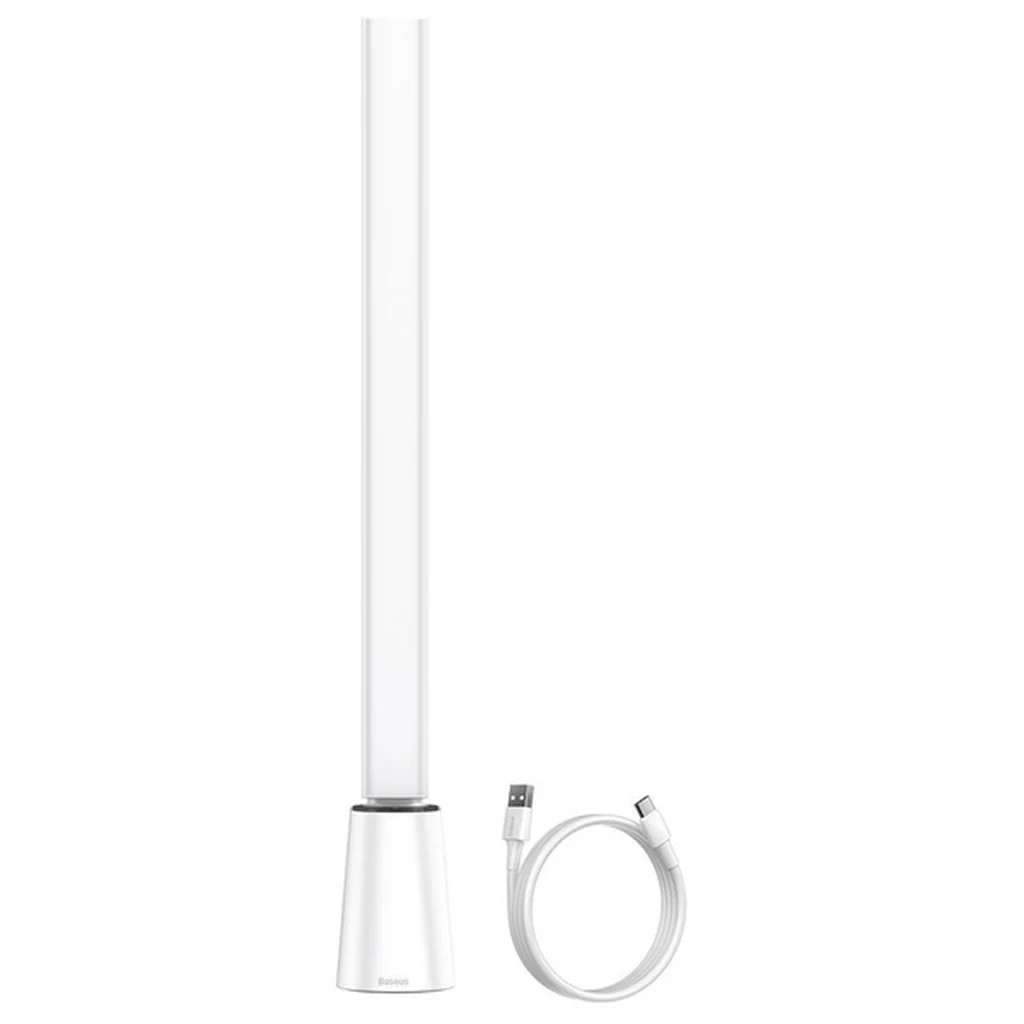 Contenido de la caja de la lámpara Baseus Smart Eye blanca: lámpara y cable de carga USB-C