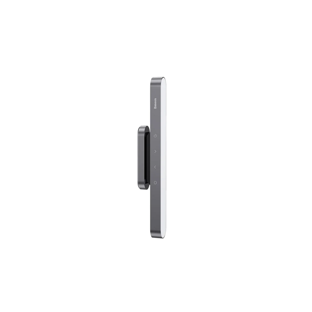 Side view of the Baseus gray magnetic LED lamp with its magnetic mounting base