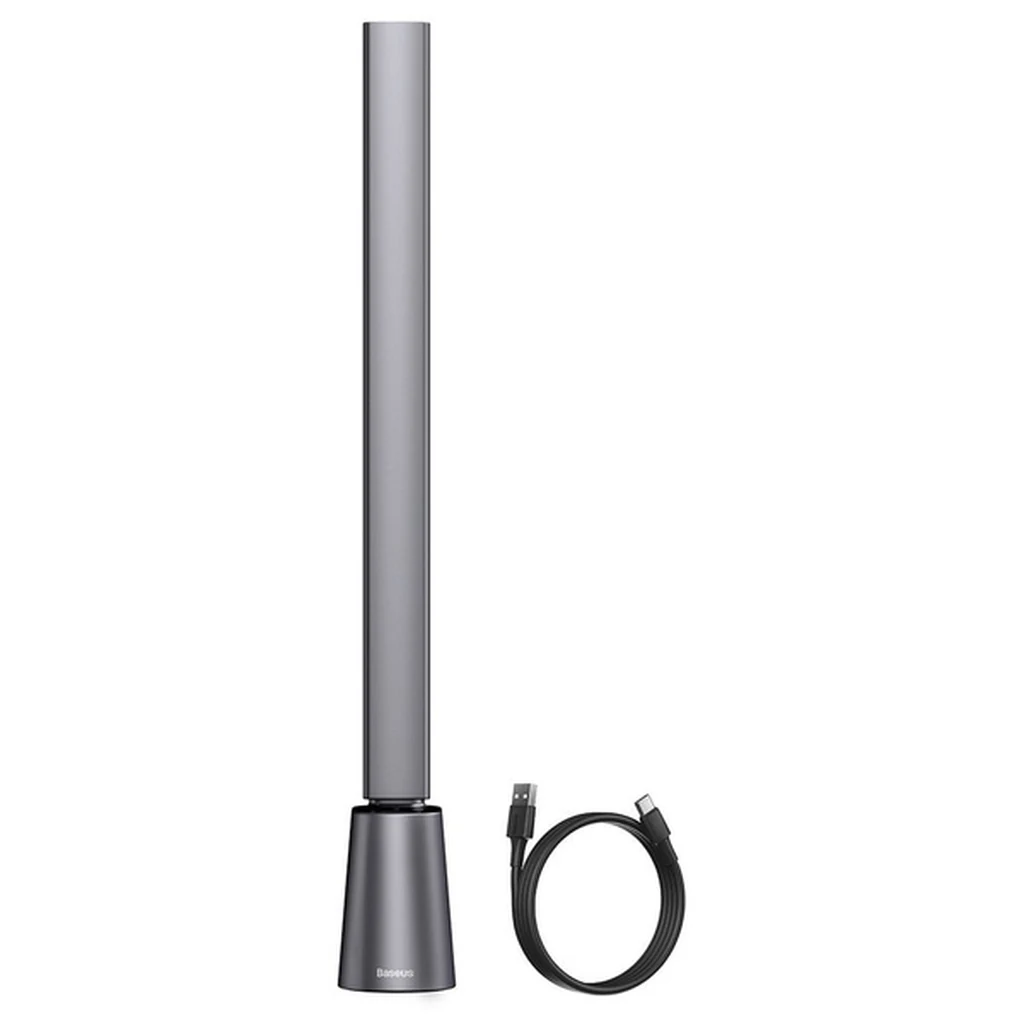 Box contents of the Baseus Smart Eye grey lamp: lamp and USB-C charging cable